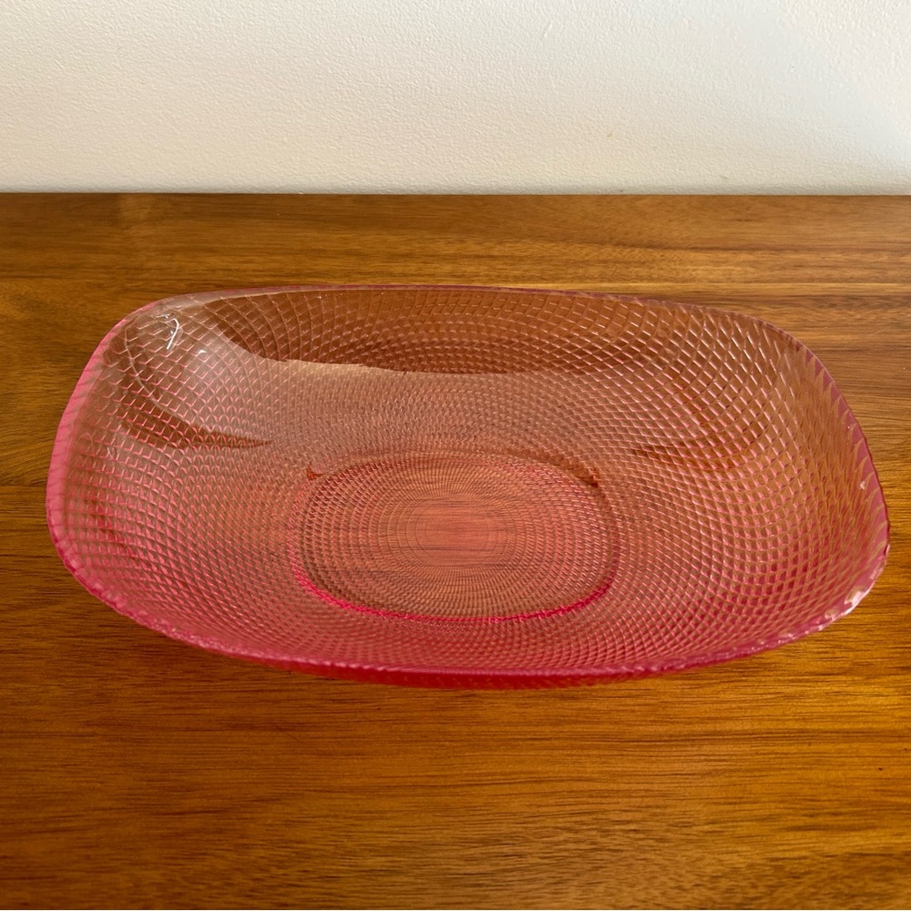 Set of Two Stunning pink glass bowls